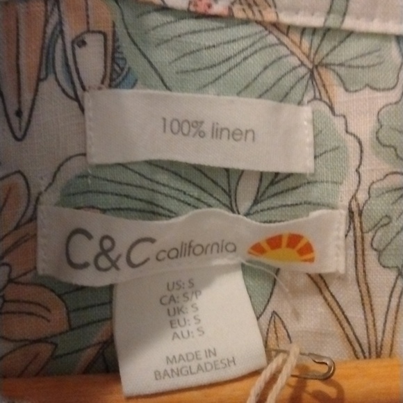 C&C California 100% Linen Button Up Dress - Picture 3 of 6
